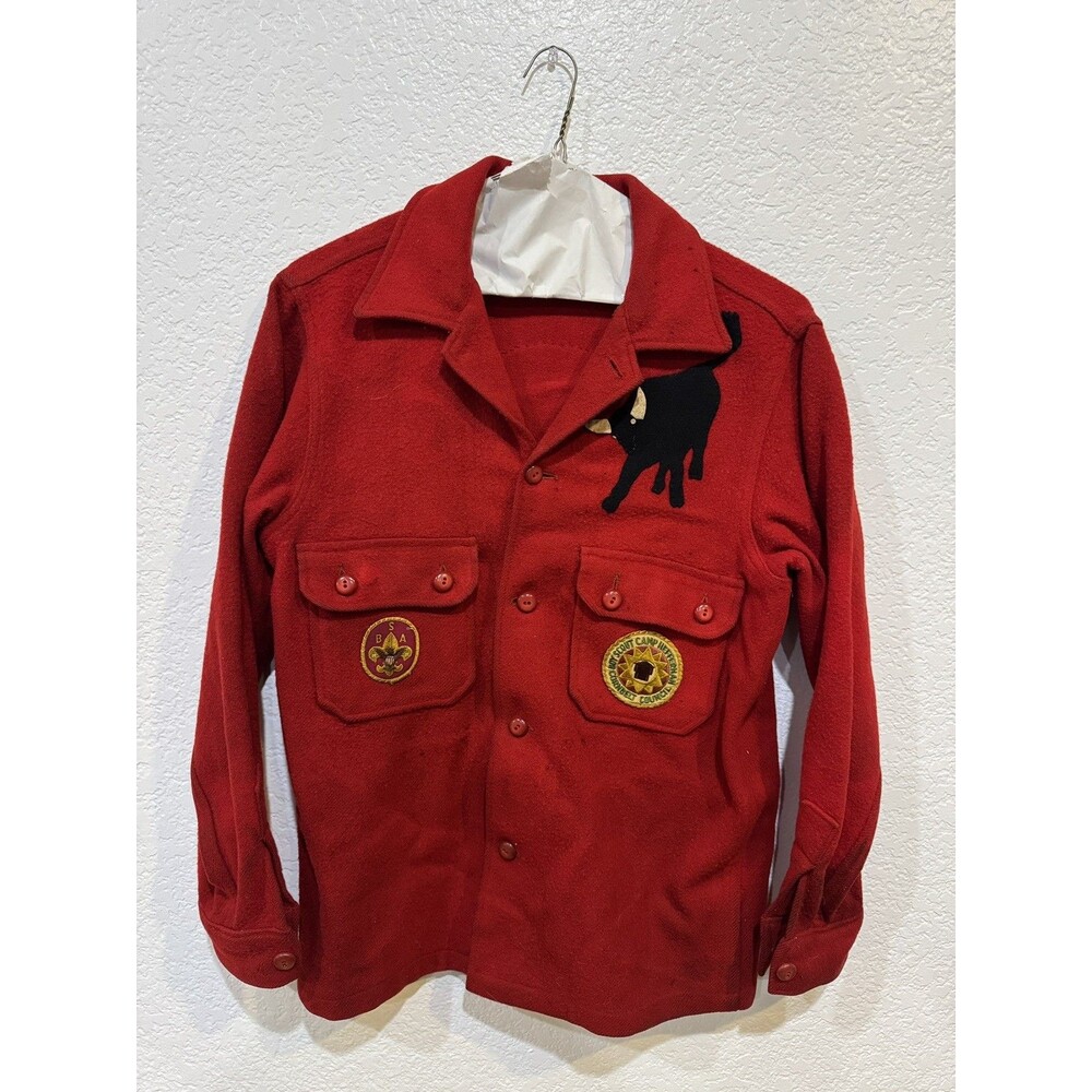 Boy Scout Scouts BSA uniform red jac-shirt jacket - men's size 40